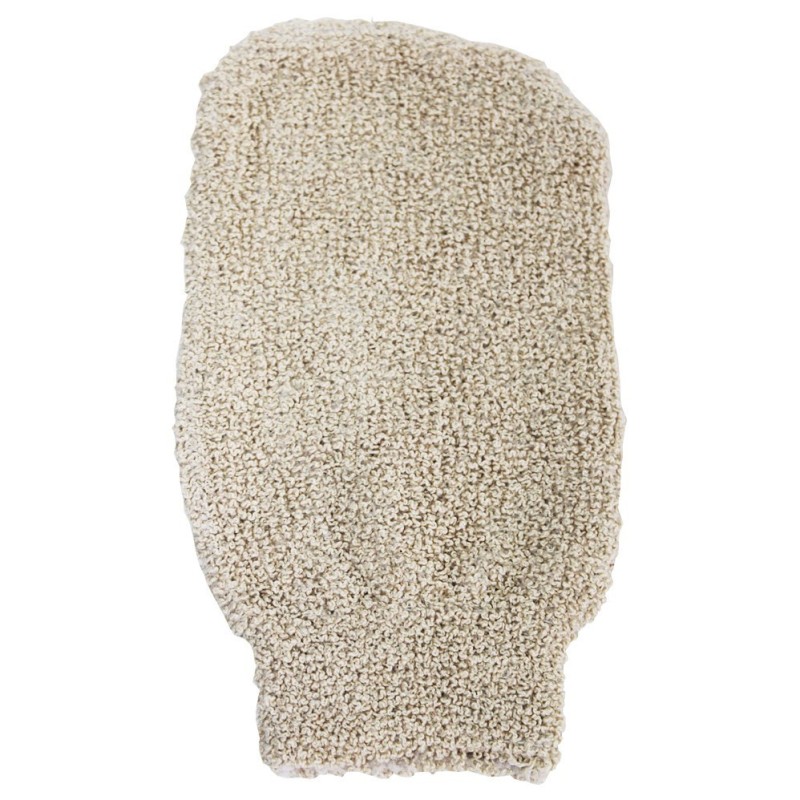 Elastic jute mix glove - Cream-LUXURY BATH AND SPA SCRUBS-HOSTENATURA