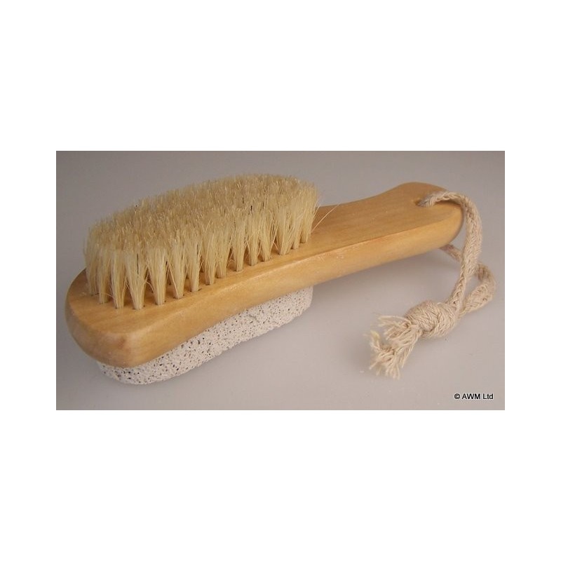 Brush and oval pumice stone-LUXURY BATH AND SPA SCRUBS-HOSTENATURA