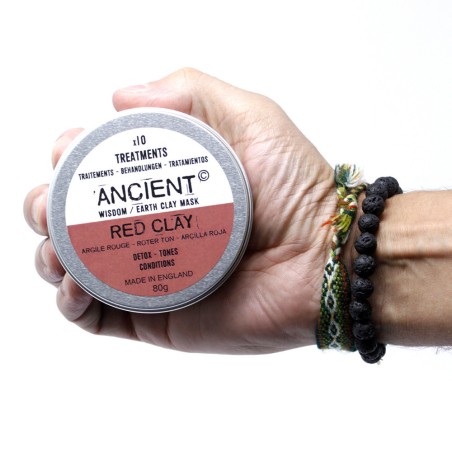 Maschera all'Argilla Rosa 50g - Argilla Caolino Bianca e Argilla Caolino Rossa - Pelle secca e disidratata