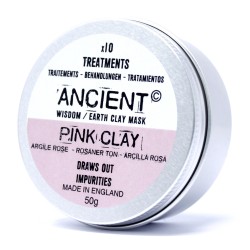 Pink Clay Mask 50g - Kaolin buztin zuria eta buztin kaolin gorria - Azala lehorra eta deshidratatua