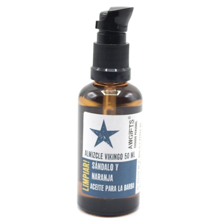 Aceite para la barba - Almizcle Vikingo - Limpia! - Sándalo y Naranja - 50ml