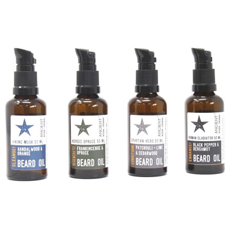 Aceite para la barba - Heroe Espartano - Mantén! - Pachulí, Lima y Cedro - 50ml