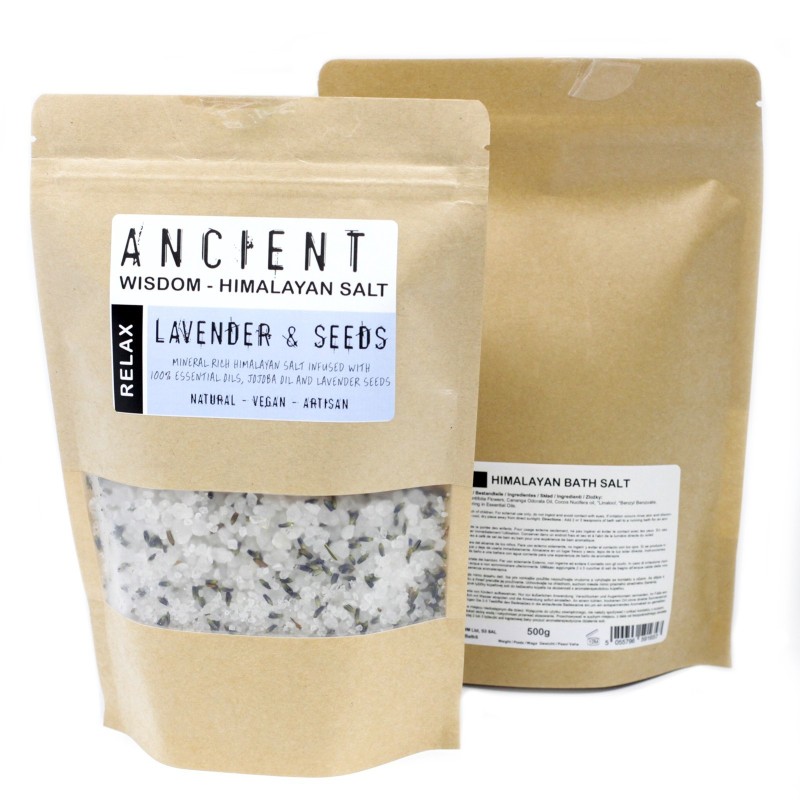 Himalayan Bath Salt Blend - 500 g - Relax Relax - Lavender & Jojoba Oil-BATH SALT MIXES 500gr-HOSTENATURA