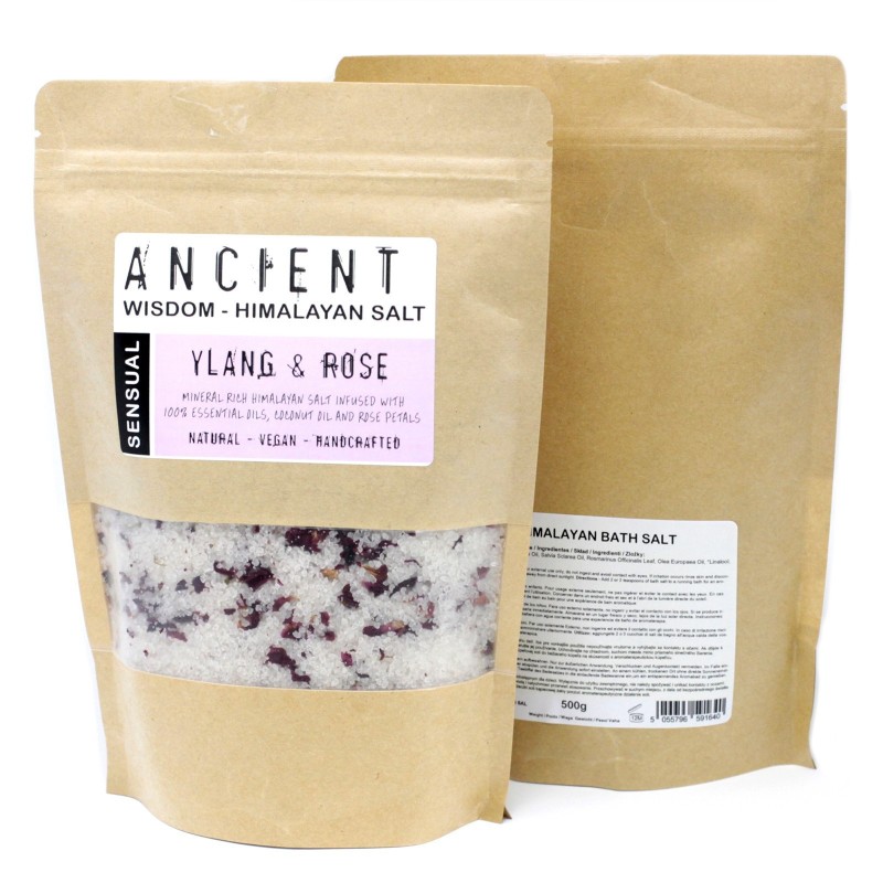 Himalayan Bath Salt Blend - 500 g - Sensual - Ylang Ylang and Coconut Oil-BATH SALT MIXES 500gr-HOSTENATURA