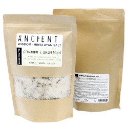 Himalayan Bath Salt Blend - 500 g - Clear Skin - Revitalizes Skin - Geranium, Grapefruit and Vitamin E Oil