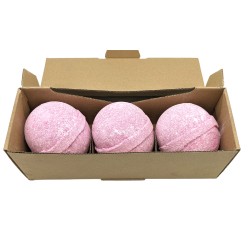 Strawberry Pavlova Bath Bomb - Gorria eta Zuria