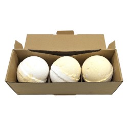 Lemon Meringue Bath Bomb - White and Yellow