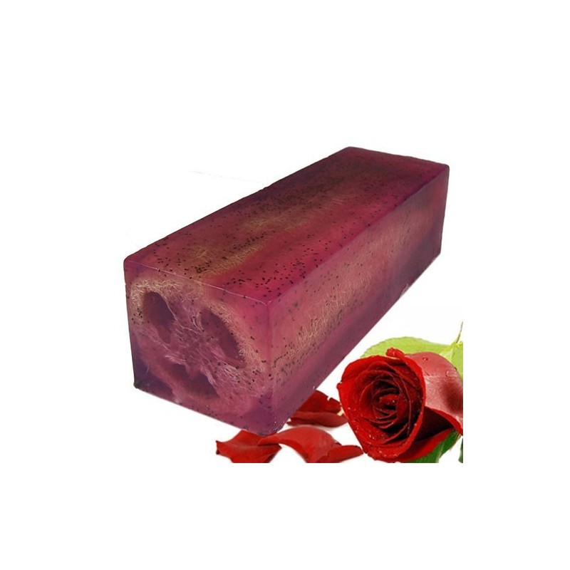 Rose Exfoliation & Massage-MASSAGER AND EXFOLIATING LUFFA SOAPS-HOSTENATURA