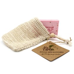 Natural soap bag - Washed jute