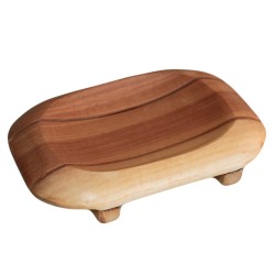 Classic mahogany soap dish - oval in corner