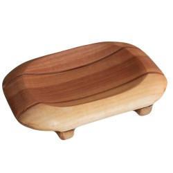 Classic mahogany soap dish - oval in corner