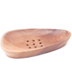 Mahogany Soap Dish with Pebble Shape