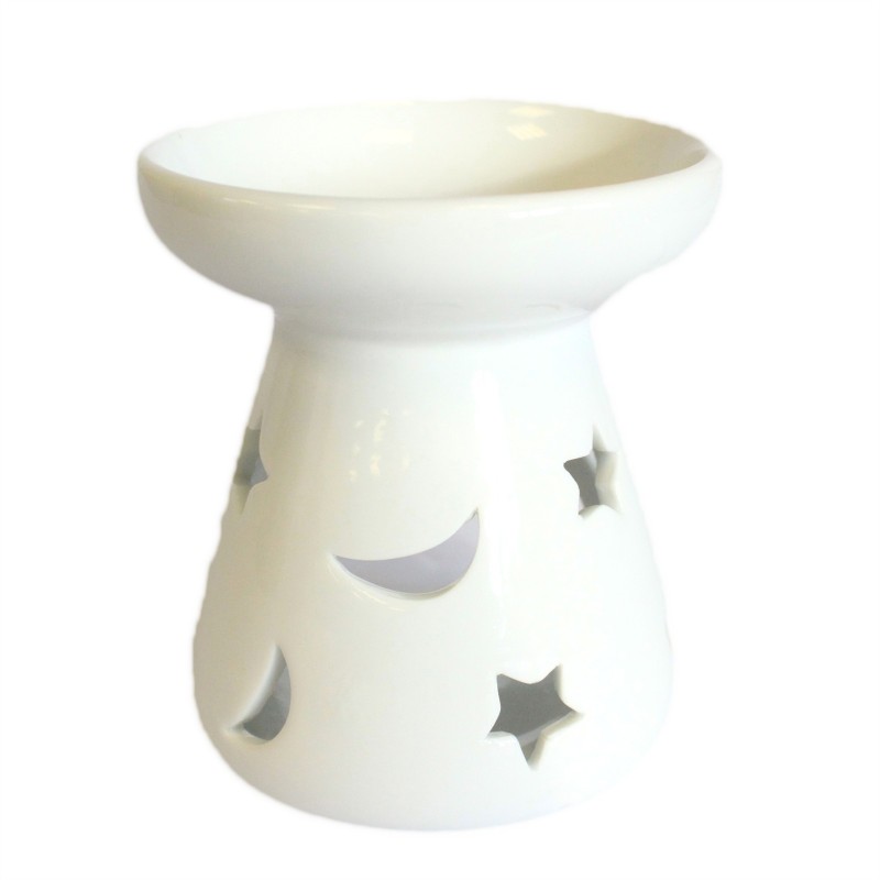 Oil burner L - moons and stars-CLASSIC WHITE OIL BURNERS-HOSTENATURA