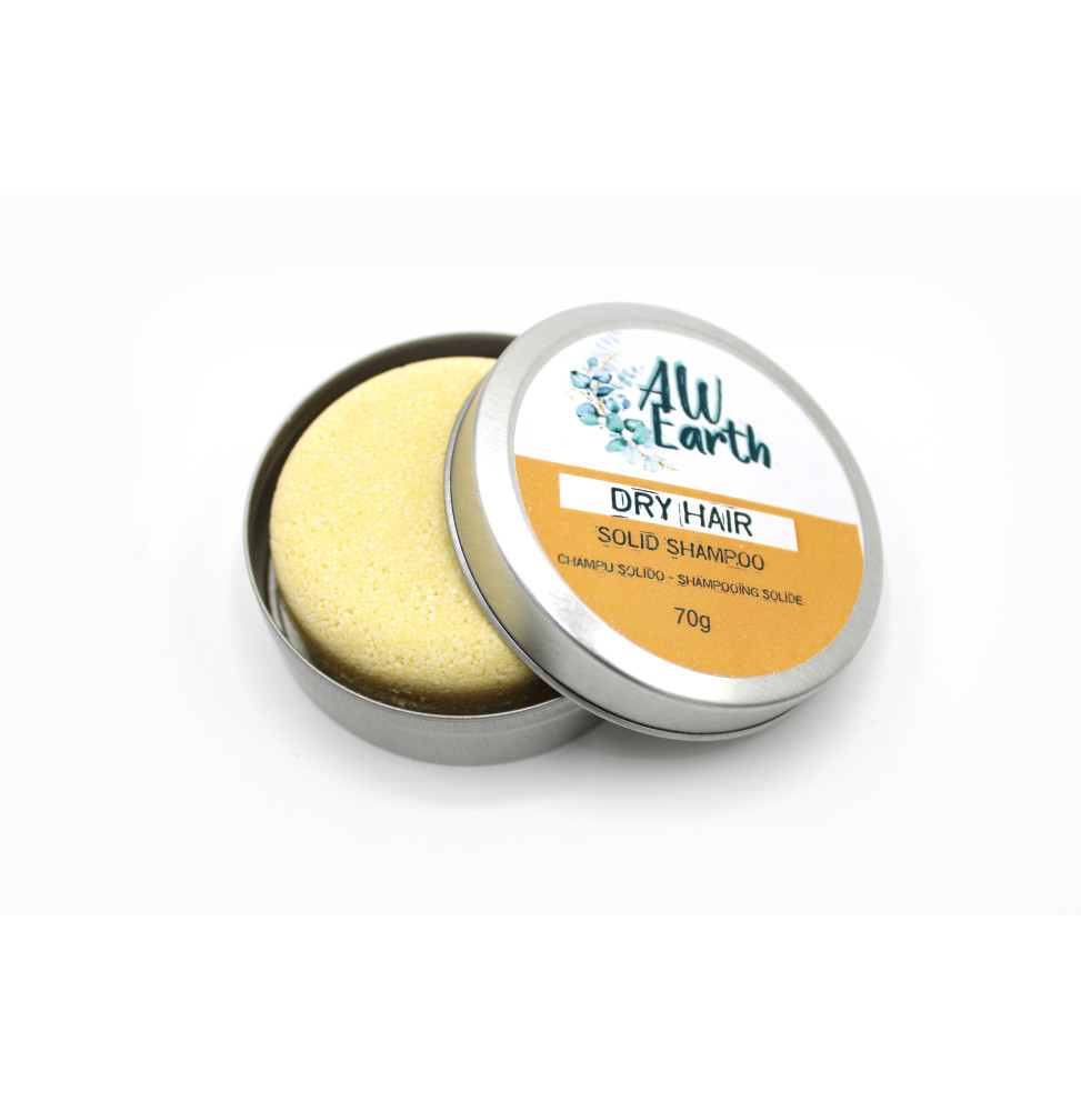 Champú Solido Artesanal en Lata - Cabello Seco - 70 gr. - Vegano-PROFESSIONAL SOLID SHAMPOO IN CAN-HOSTENATURA