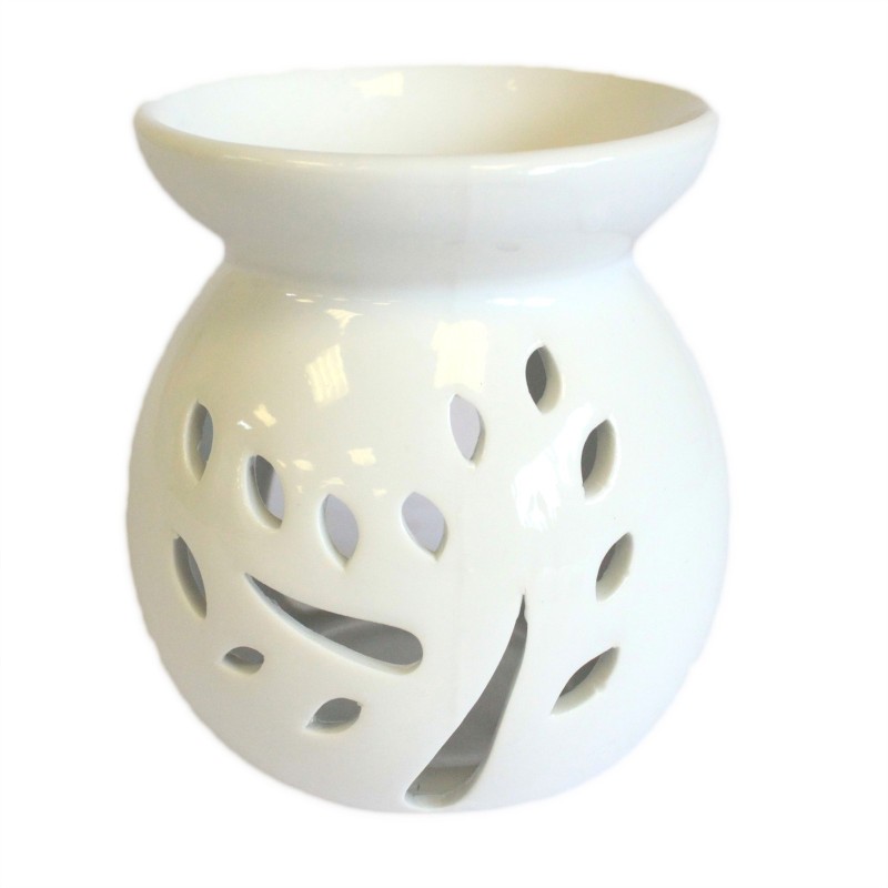 Classic oil burner L - tree - 5.5x10cm-CLASSIC WHITE OIL BURNERS-HOSTENATURA