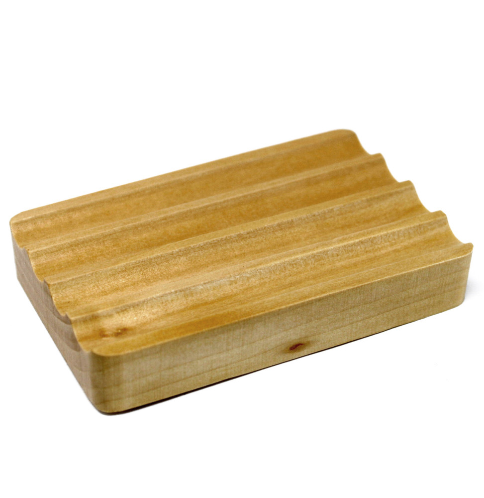 Jabonera de madera Hemu - Acanalada