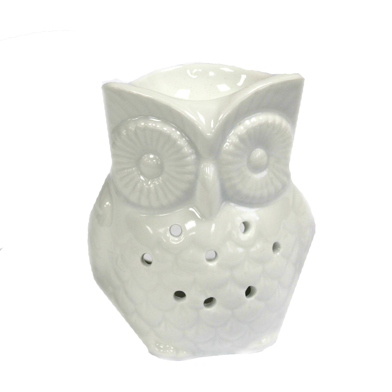 Classic Oil Burner - Tall Owl-CLASSIC WHITE OIL BURNERS-HOSTENATURA