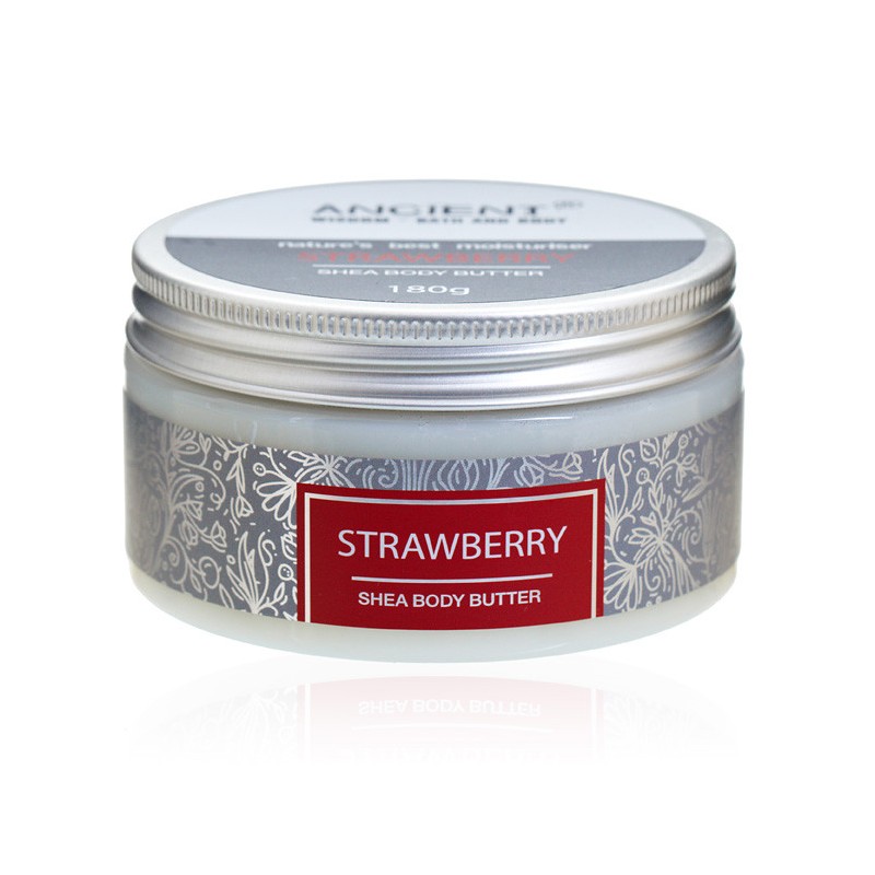 Shea Butter 180g - Strawberry - Shea Body Butter-SHEA BODY BUTTER-HOSTENATURA