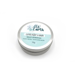 Shampoing solide artisanal en boîte - Cheveux gras - 70gr. - Vegan