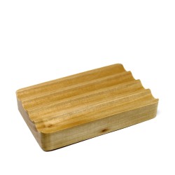 Hemu Wooden Soap Dish - Ribbed