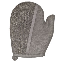 Bamboo & Linen Bath Glove - Charcoal