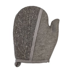 Bamboo & Linen Bath Glove - Charcoal