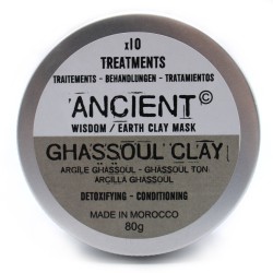 Ghassoul Moroccan Brown Clay Mask 80g - Cleanses, Smooths and Soothes the Skin