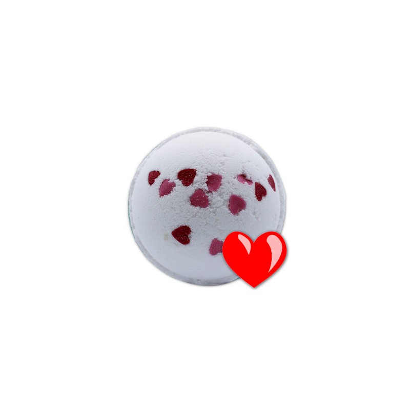 Bomba da bagno Love Hearts - Fiori selvatici - 1 unità 180gr.-BOMBE DA BAGNO-HOSTENATURA