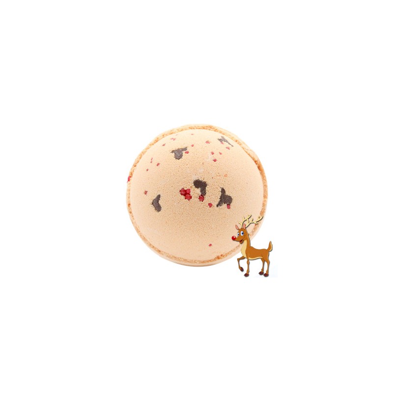 Reindeer and Red Nose Bath Bomb - Toffee and Caramel - 1 unit 180gr.-BATH BOMBS-HOSTENATURA