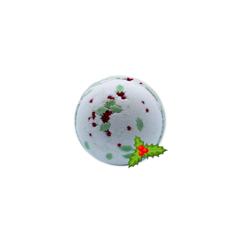 Bomba de baño de Nadal - Bayas de acebo e muérdago - 1 unidade 180gr.-BOMBAS DE BAÑO-HOSTENATURA