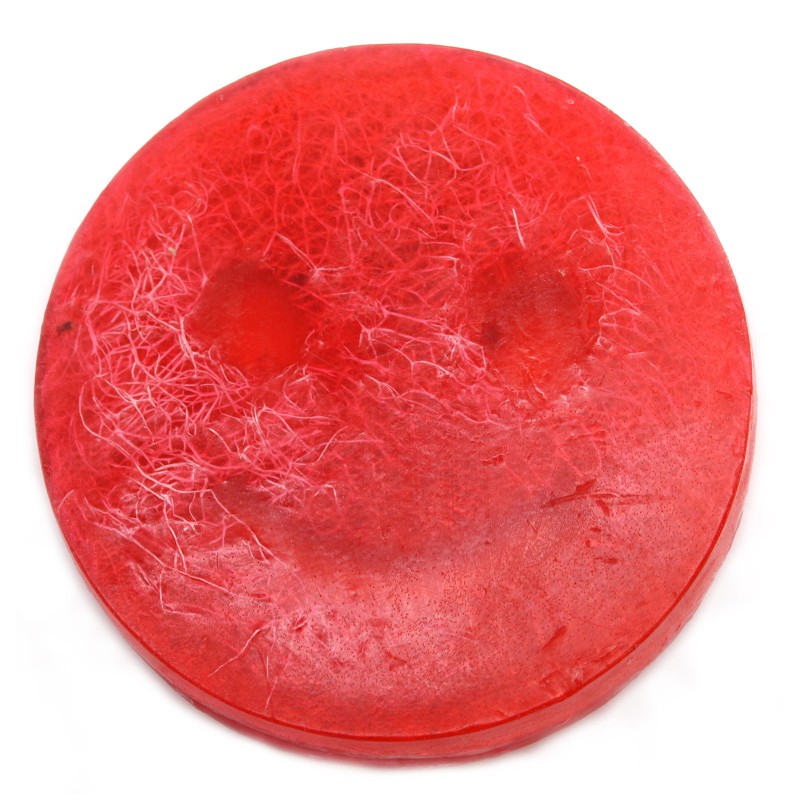 Happy Exfoliating Soap - Strawberry & Guava-MASSAGER AND EXFOLIATING LUFFA SOAPS-HOSTENATURA