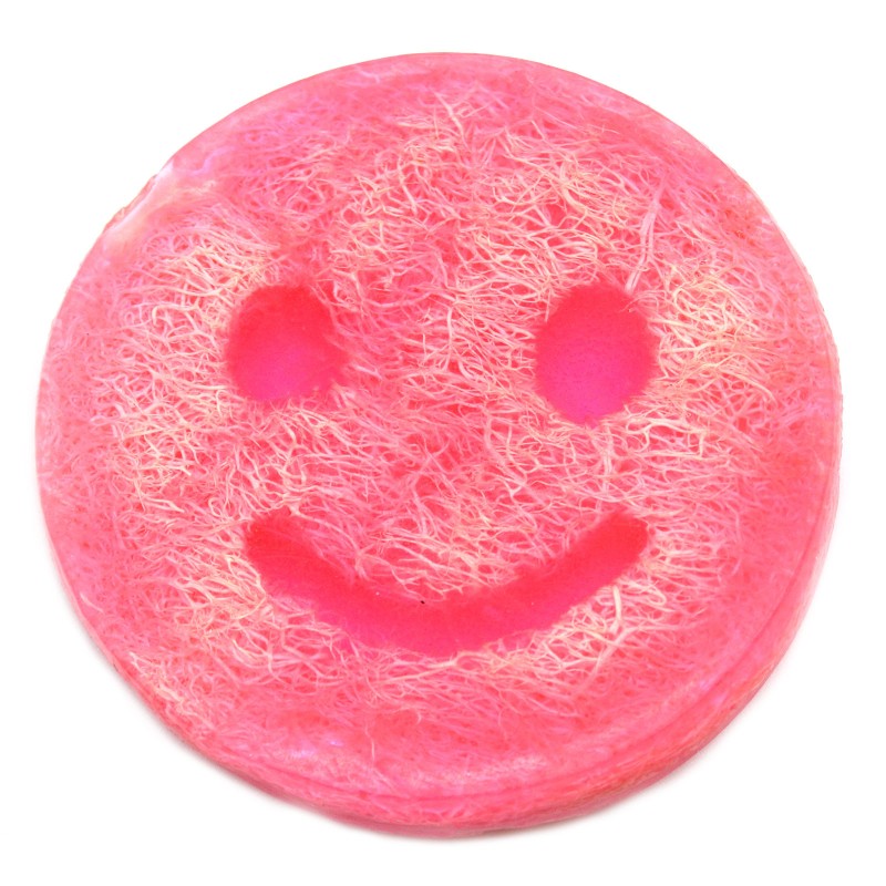 Happy Exfoliating Soap - Chewing Gum-MASSAGER AND EXFOLIATING LUFFA SOAPS-HOSTENATURA