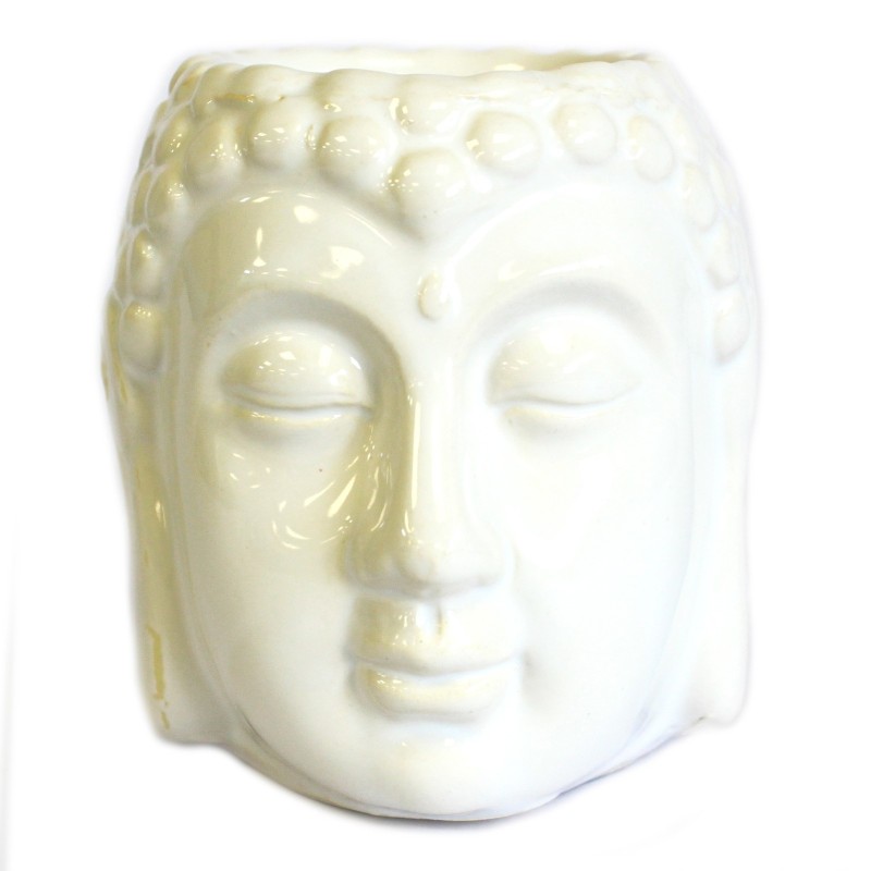 Buddha oil burner - white-CLASSIC BUDDHA OIL BURNERS-HOSTENATURA