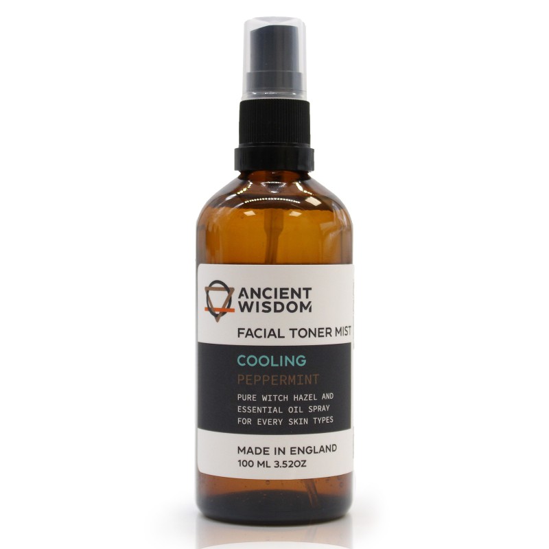 Facial Tonic - Hamamelis met Munt 100ml - Zorgt voor hydratatie, kalmeert de huid en zorgt voor voedingsstoffen en vitamines-GEZICHTSMOISTURIZER - TONER-HOSTENATURA