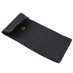 Bolsa de algodón para rodillos faciales de pedra preciosa 10oz - Negro 9x19xm