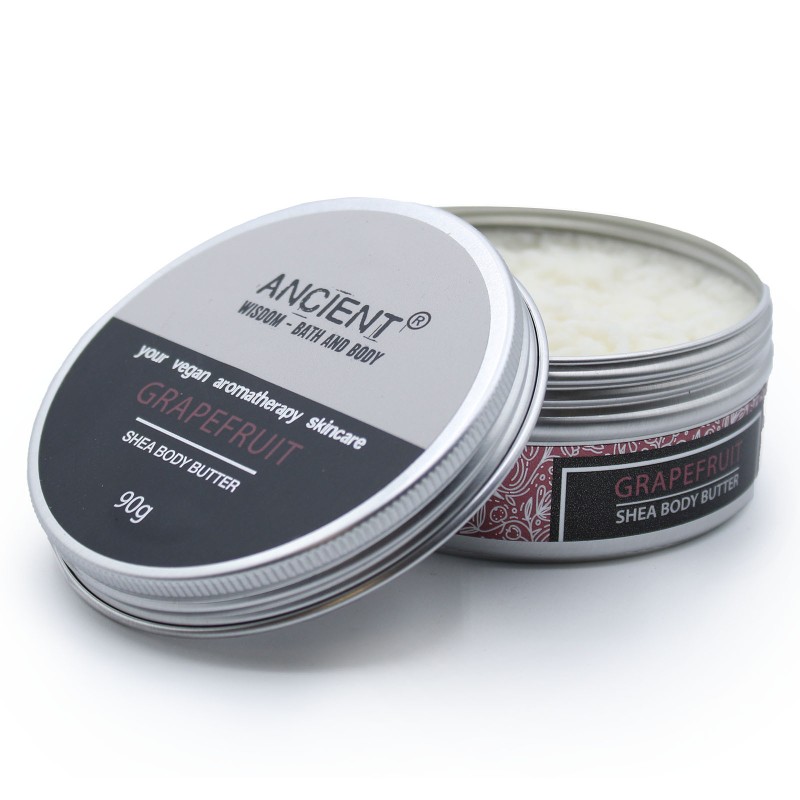 Aromaterapie Unt de corp Shea 90g - Grapefruit-UNT DE CORP DE SHEA-HOSTENATURA