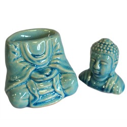 Bruciatore ad olio Buddha seduto - blu - 3