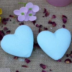 Heart Shaped Bath Bomb Love Heart 70g - Baby Powder