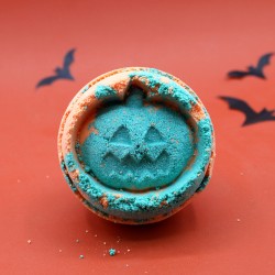 Fennel and orange bath bomb for Halloween