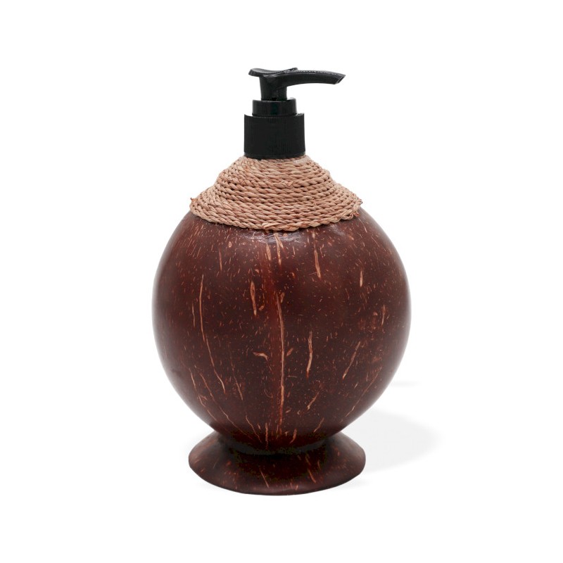 Natural Coconut Soap Dispenser - 300ml-WOODEN SOAP DISPENSERS-HOSTENATURA