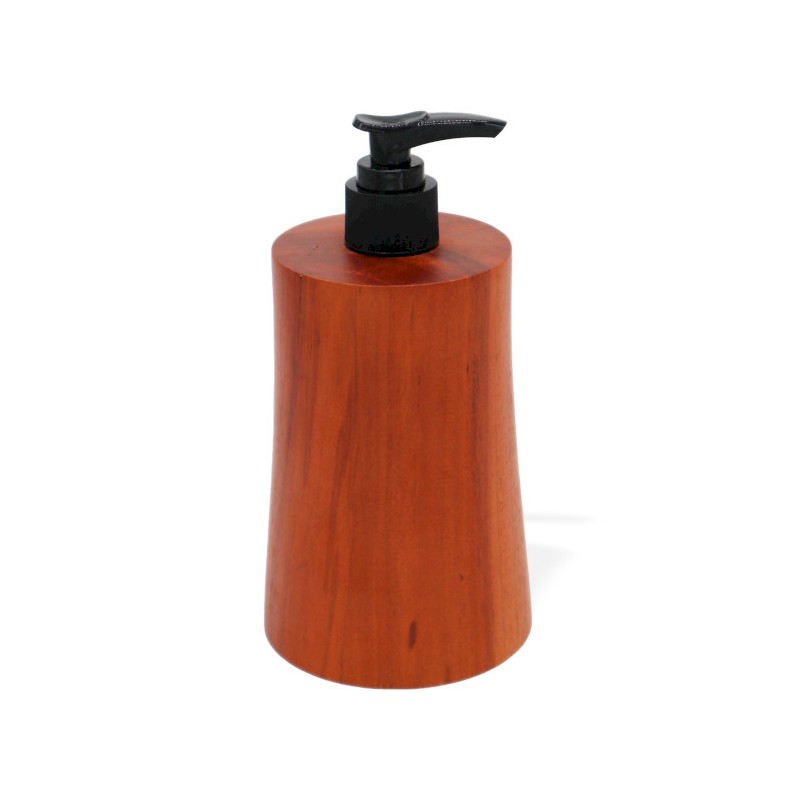 Natural teak wood soap dispenser - Taper-WOODEN SOAP DISPENSERS-HOSTENATURA