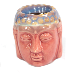 Bruciatore di olio Buddha faccia- Rosa e blu - 1