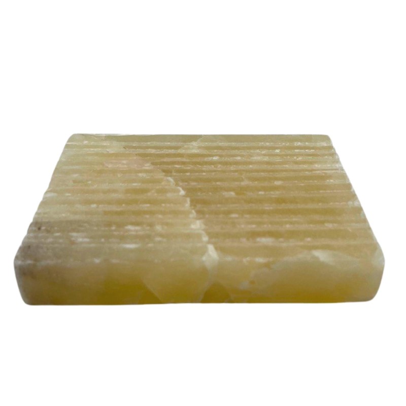 Honey Onxy Square Soap Dish-NATURAL STONE SOAP DISHES-HOSTENATURA