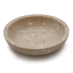 Round Marble Soap Dish Honey Round