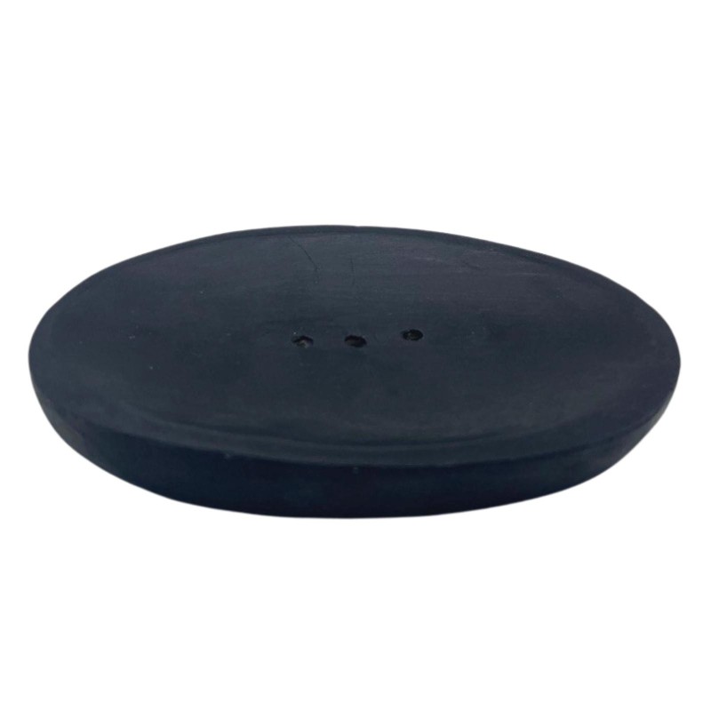 Black Marble Oval Soap Dish-NATURAL STONE SOAP DISHES-HOSTENATURA