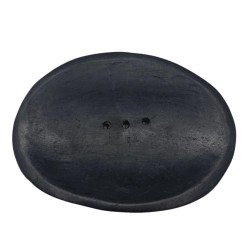 Saboneteira Oval de Mármore Preto