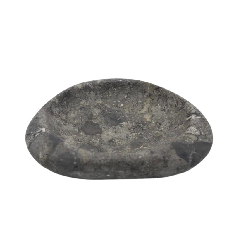 Trioval Marble Soap Dish / Natural stone holder for incense (incense stick)-NATURAL STONE SOAP DISHES-HOSTENATURA