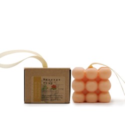 Single massage soap in box - geranium and sandalwood