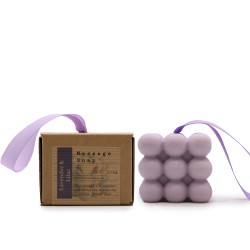 Single massage soap in box - Lavender and lilac