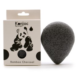 Éponge pour le visage Konjac - Charbon de bambou - Antibactérien